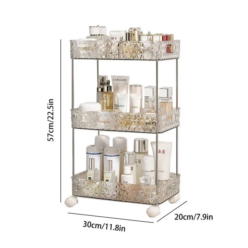 BowLift | Home Bathroom Storage Organizer Rolling Rack