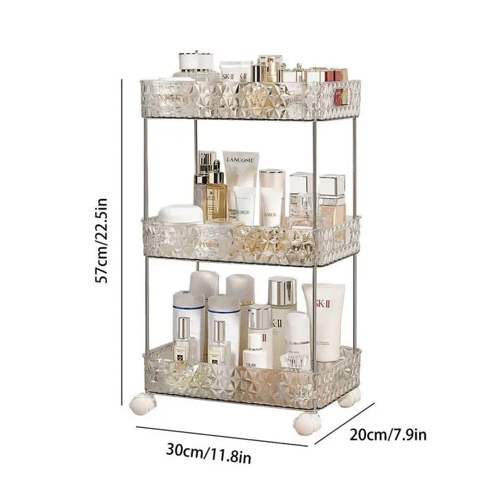 BowLift | Home Bathroom Storage Organizer Rolling Rack