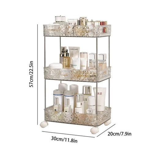 BowLift | Home Bathroom Storage Organizer Rolling Rack