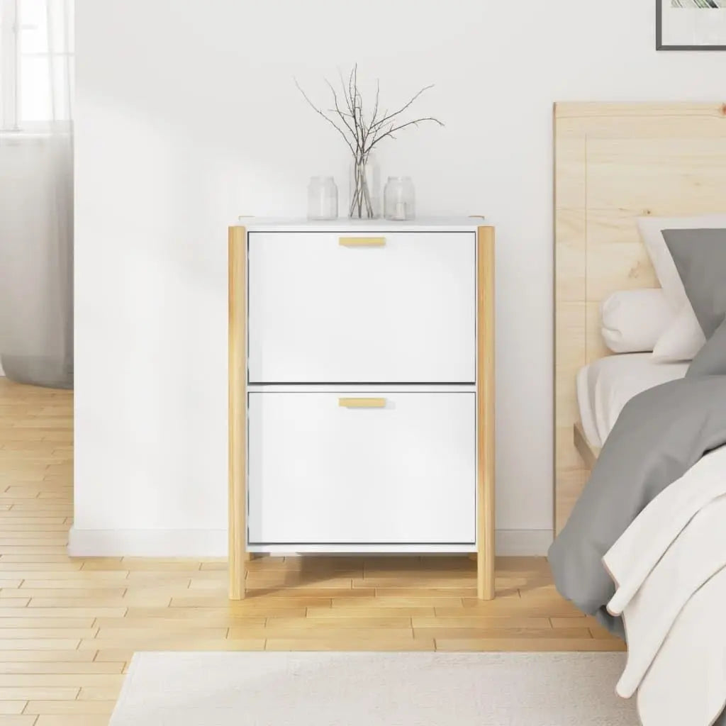 BowLift | Slim Entryway Shoe Cabinet with Doors 57.5 × 33 × 80 cm – TidyStep