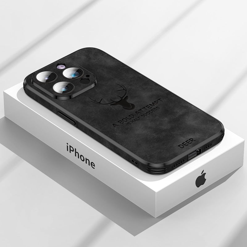 BowLift | Deer - Luxury Leather iPhone Case with Stylish Design and Shockproof Protection