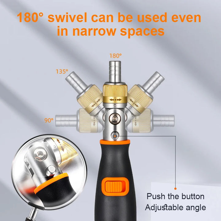 The versatile 180° ratcheting screwdriver | For any task | Bowlift