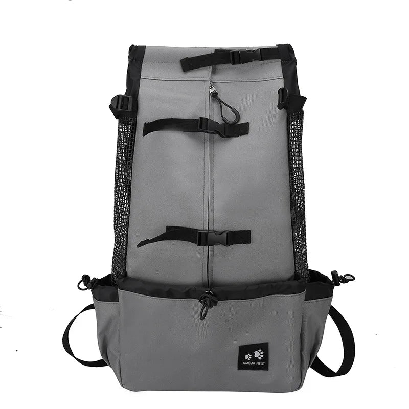 Dog backpack for outdoor & travel breathable Bowlift