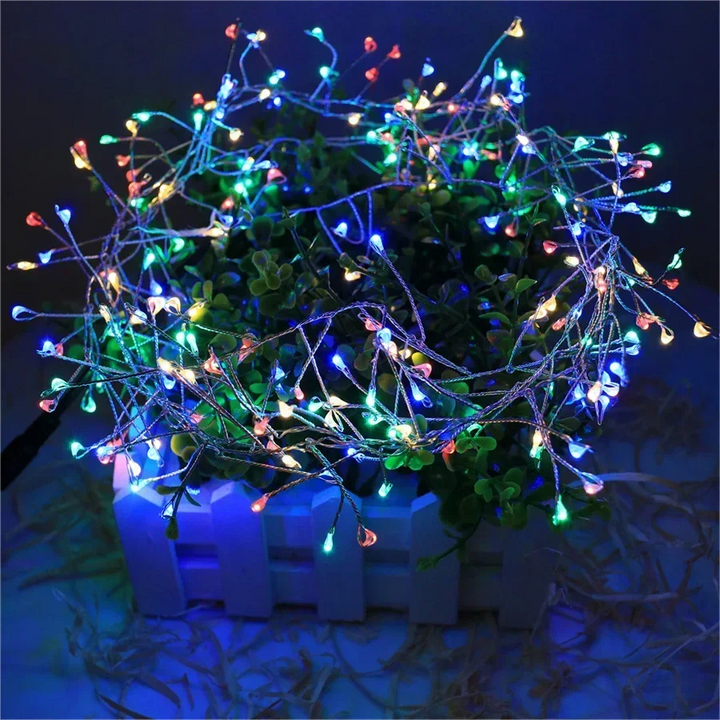 BowLift | Cluster LED String Lights Lumistra | Warm White & Cool White | 36 m Silver Wire | Waterproof IP44 | For Christmas, Wedding & Party