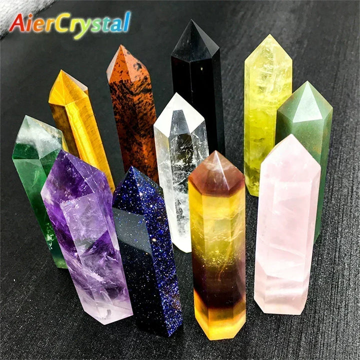 BowLift | Crystal Obelisk Elaria | Natural Stone Healing Stone | For Meditation & Reiki | 4–8 cm