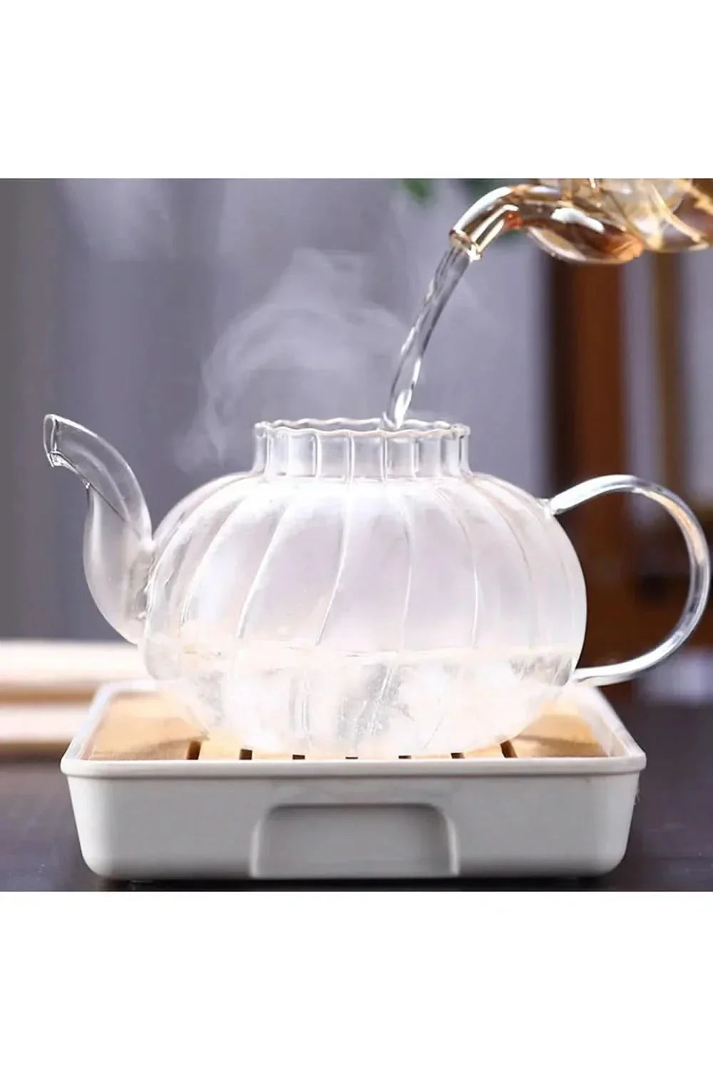 BowLift | Glass Teapot with Infuser and Lid for Loose Tea
