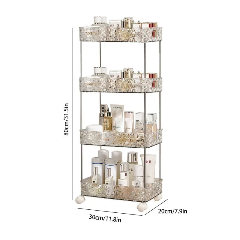 BowLift | Home Bathroom Storage Organizer Rolling Rack