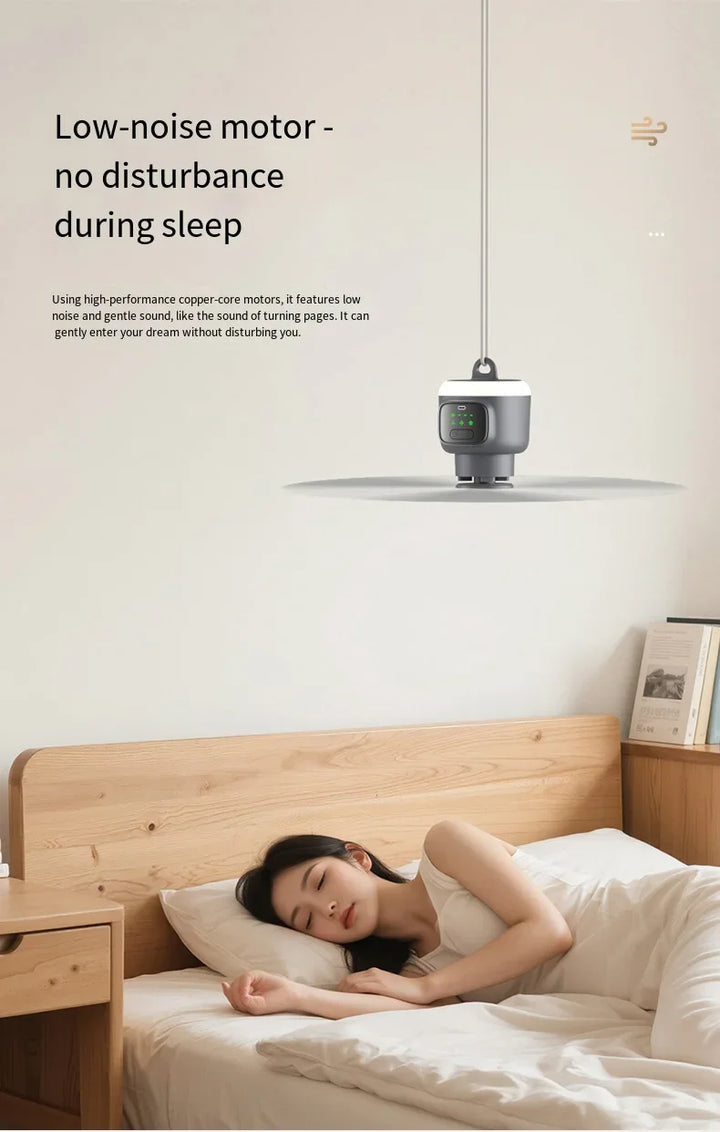 12000mAh Portable Ceiling & Camping Fan – Outdoor Tent Air Circulator and Cooling Ventilator | Bowlift
