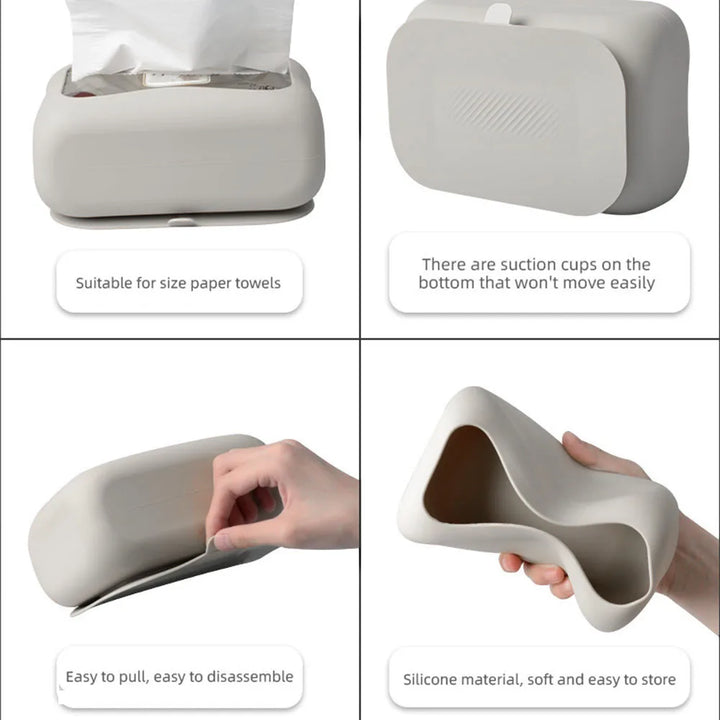 BowLift | Minimalist Design Suction Wall-Mounted Tissue Dispenser