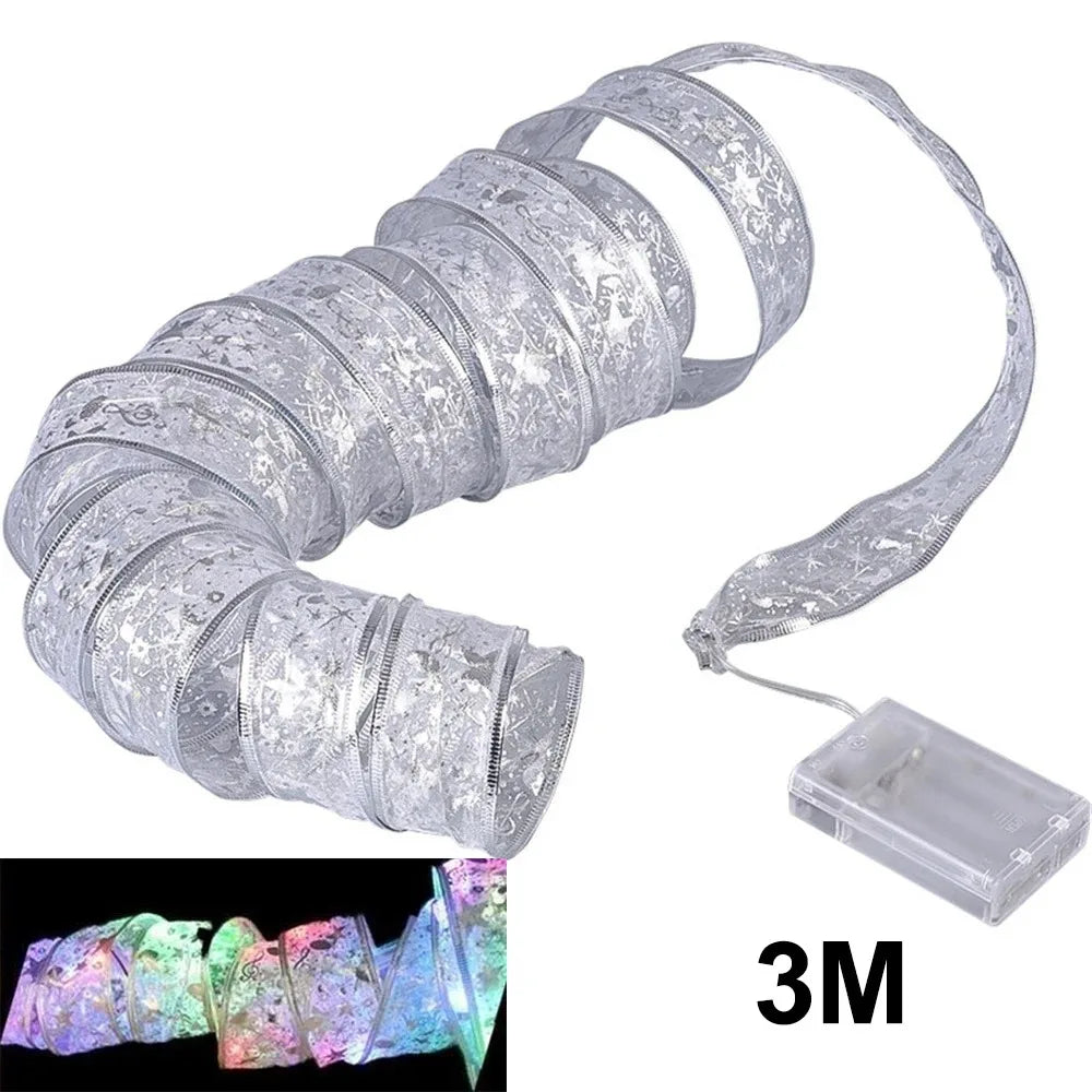 BowLift | Lumibelle | Christmas ribbon with light chain | LED ribbon light | For tree, window & table decoration | Warm white | Christmas & New Year 2026