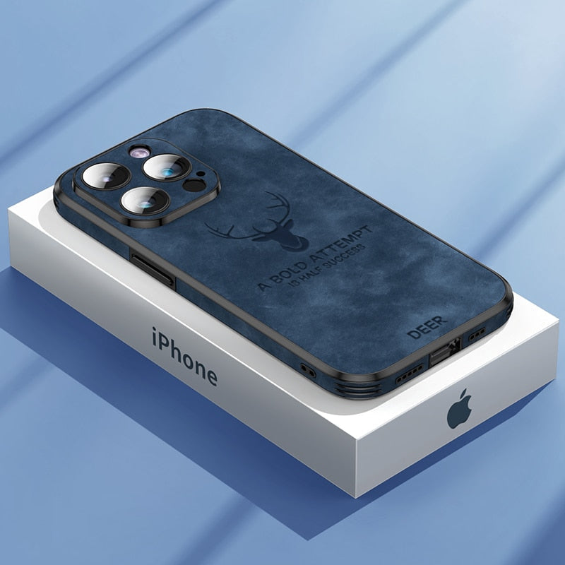 BowLift | Deer - Luxury Leather iPhone Case with Stylish Design and Shockproof Protection