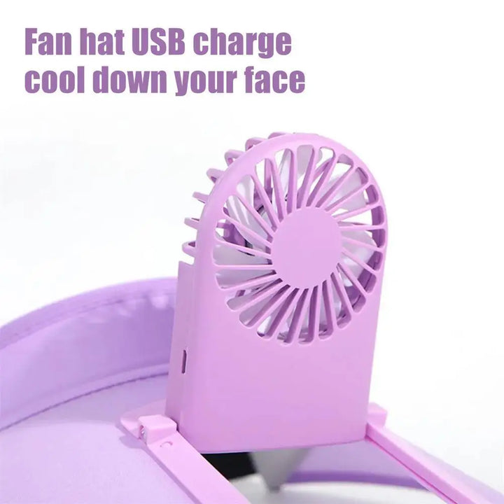 BowLift | Breathable Summer Sun Visor Cooling Fan Hat