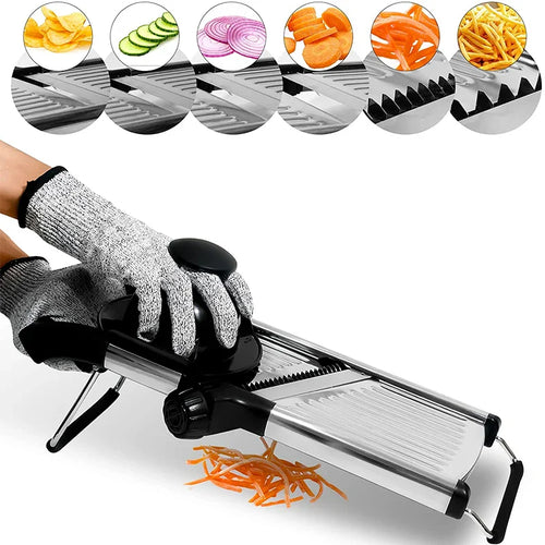 BowLift | Vegetable Cutter SchnittProfi | Adjustable Mandoline | Stainless Steel Blades | For Potatoes, Tomatoes & More