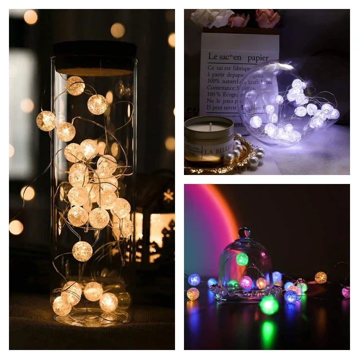 BowLift | LumiaGlow LED string lights | Warm white | 3 modes | Battery operated