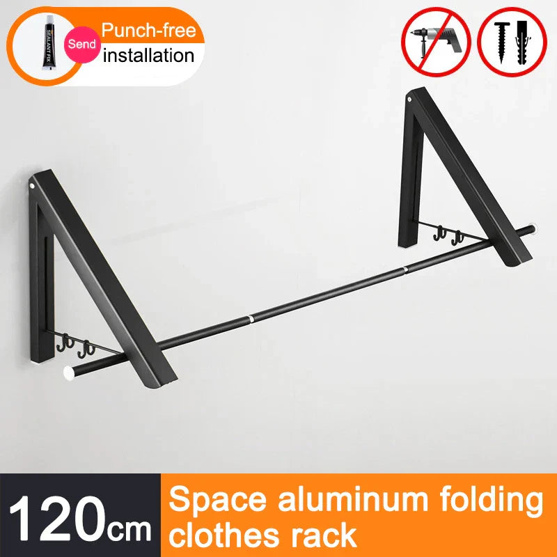 BowLift | Space Saver Foldable Wall Clothes Aluminum Rack