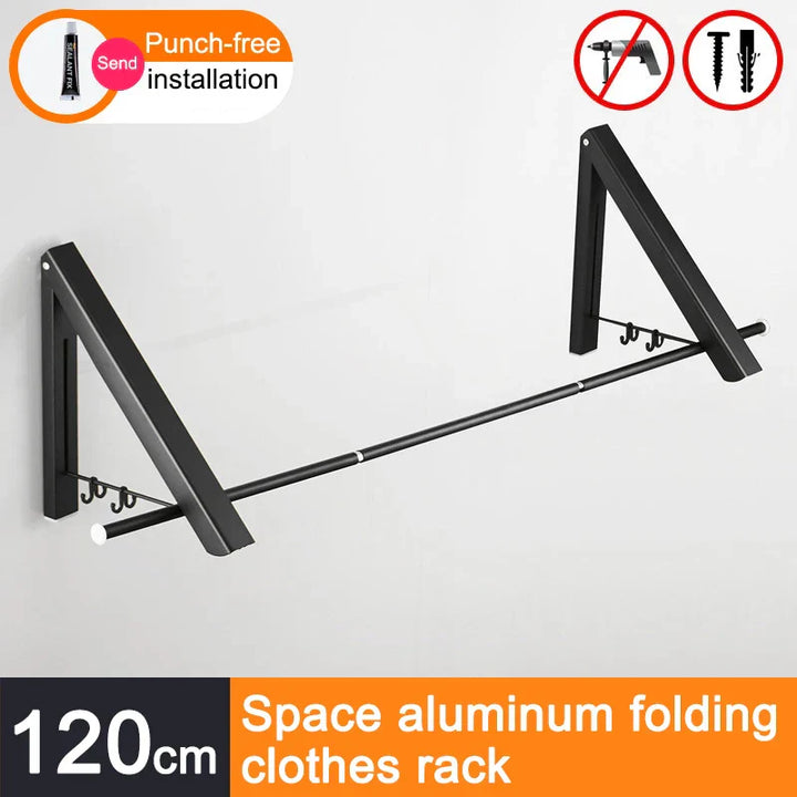 BowLift | Space Saver Foldable Wall Clothes Aluminum Rack