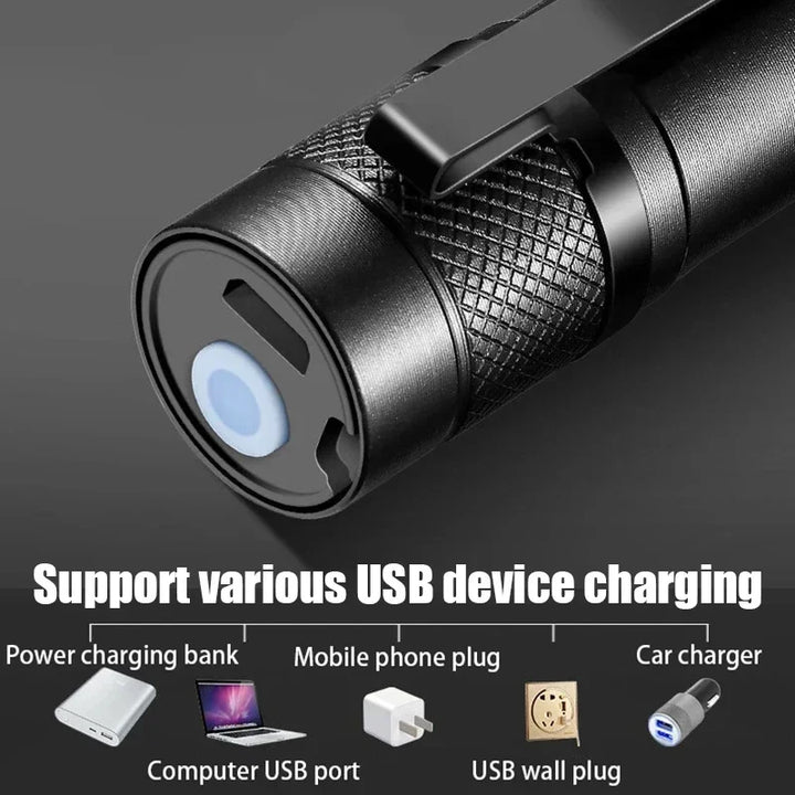 BowLift | Mini Tactical Camping Rechargeable Flashlight