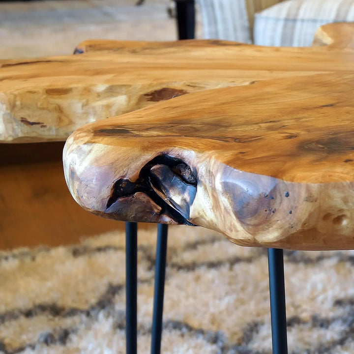 BowLift | Natural Wooden Side Table