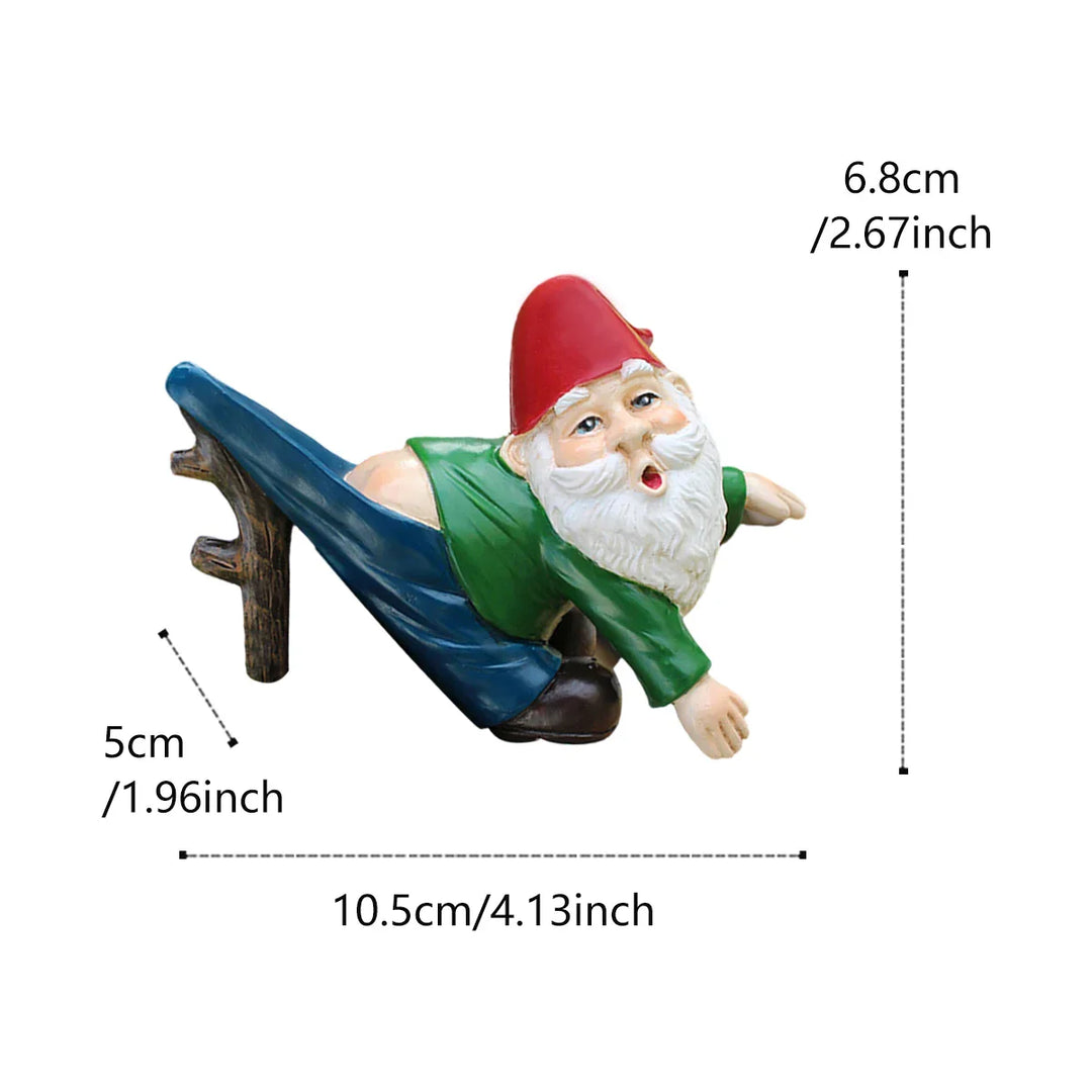 BowLift | Funny Gnome Flower Pot Hanger made of Resin with Pants on a Branch