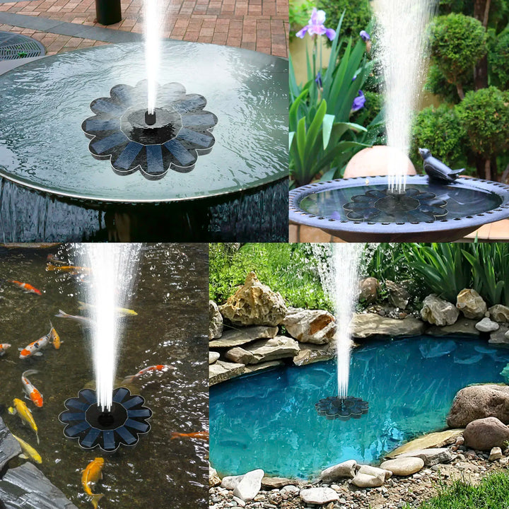 BowLift | Solar Spring Garden Fountain | 5 Nozzle Attachments | Energy Saving & Maintenance-Free | For Pond, Bird Bath & Balcony