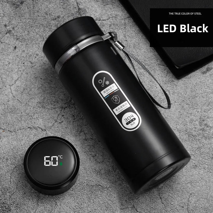 TempraBottle – Smart Thermos Bottle with LED Temperature Display (800ml–1L) | Bowlift