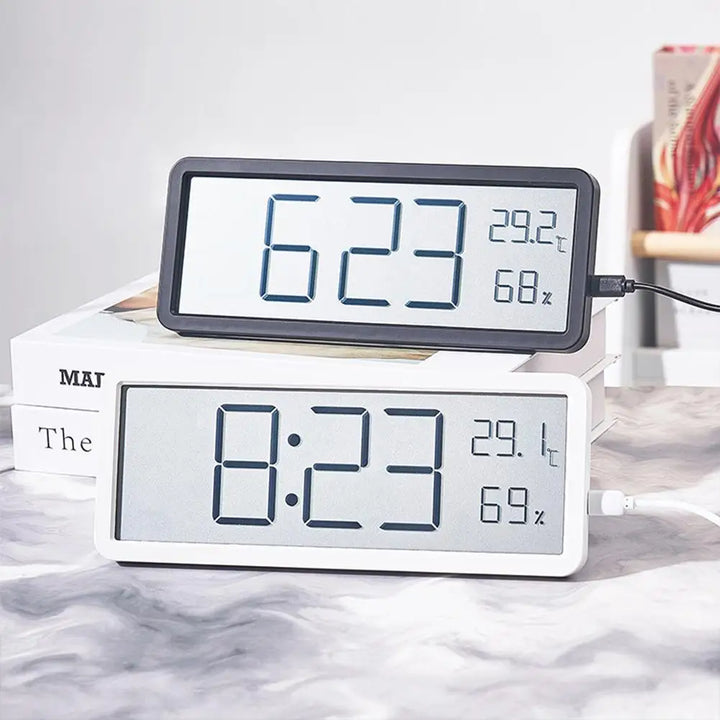 BowLift | TimeVibe Large LED Digital Wall Clock with Temperature & Humidity Display