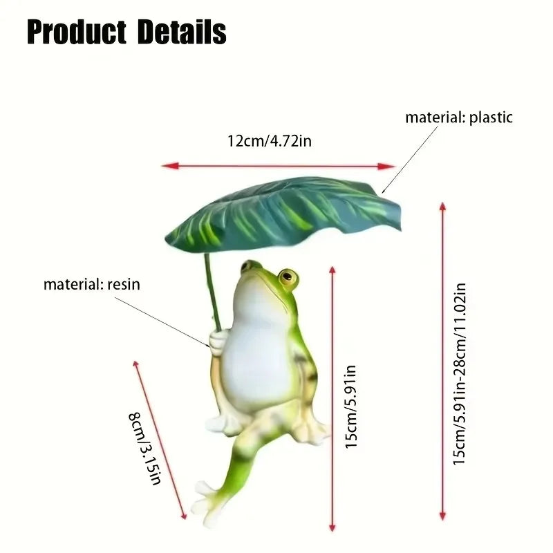 BowLift | Frog on Lotus Leaf Figure for Aquarium Garden Decoration and Balcony Decoration
