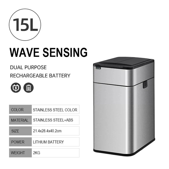 BowLift | Smart Stainless Steel Automatic Sensor Trash Bin