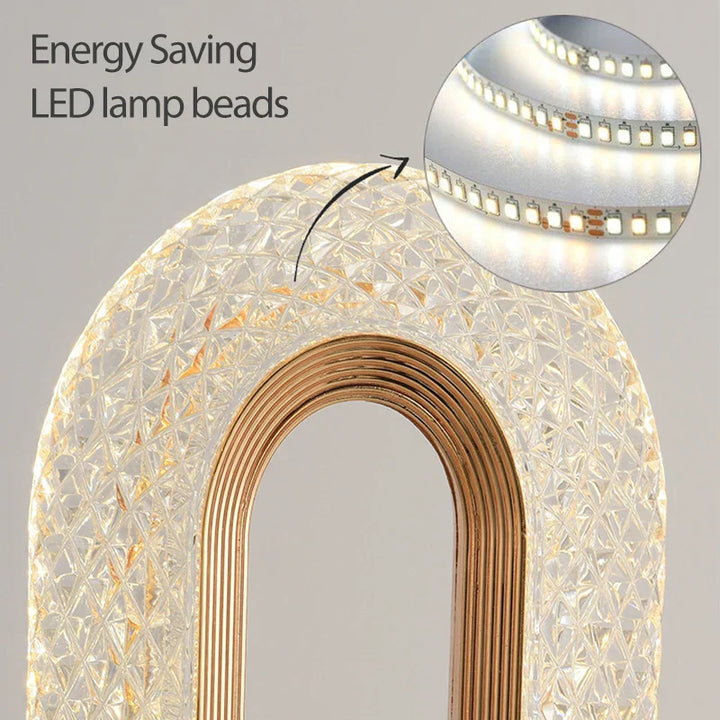 BowLift | Crystal LED Table Lamp: Dimmable, USB Charging, Touch & Remote Control