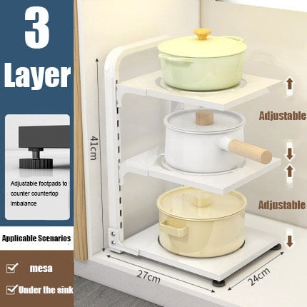BowLift | Easy Stack Adjustable Multi-layer Corner Rack