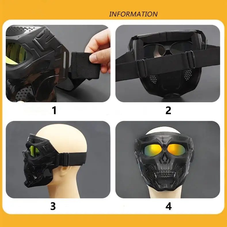 BowLift | Skull Horror Off-Road Motorcycle Mask