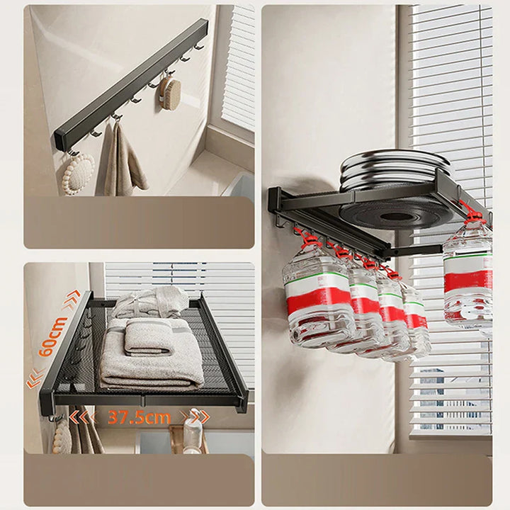BowLift | Ultra Suction Expandable Towel Storage Organizer Rack