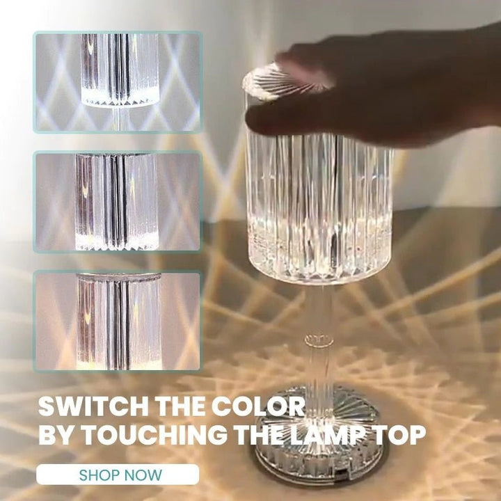 BowLift | Diamond Glow Acrylic Touch Table Night Lamp