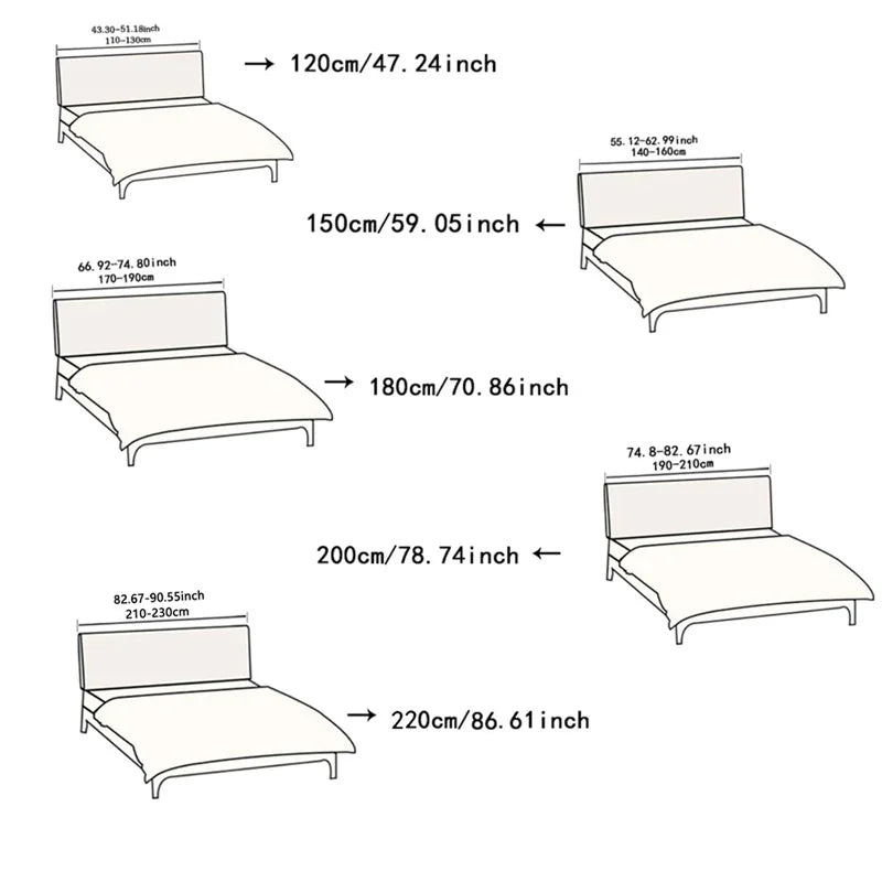BowLift | Headboard Cover SoftNest | Elastic & Washable | Polyester | Protection & Decoration