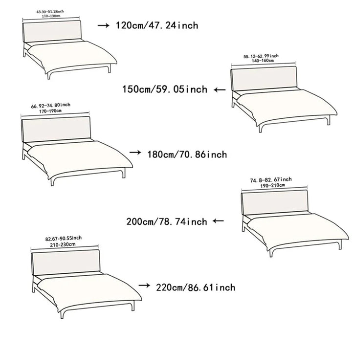 BowLift | Headboard Cover SoftNest | Elastic & Washable | Polyester | Protection & Decoration