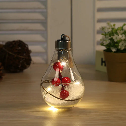BowLift | LumiLeaf LED Light Orb with Leaves | Transparent Decorative Light with Warm Sparkle | Battery Operated & Hangable | For Weddings, Christmas & Living Room