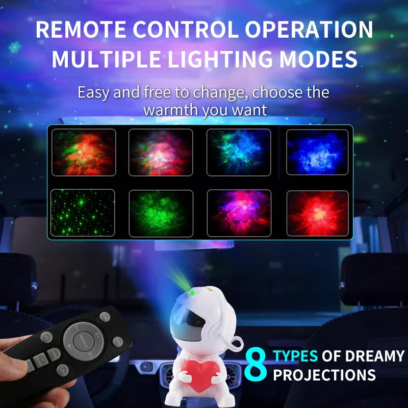 Love Astronaut Galaxy Night Light Projector | Bowlift
