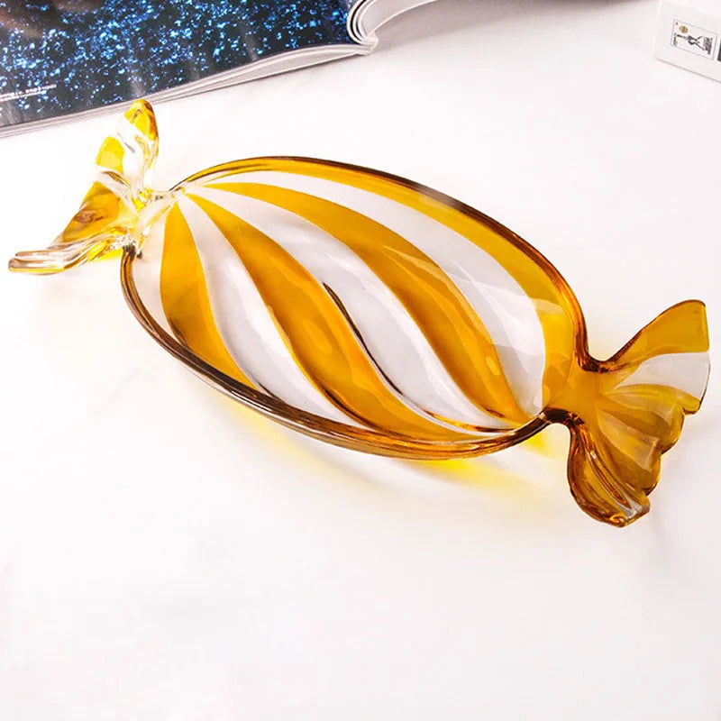 Candy-shaped Glass Snack Plate