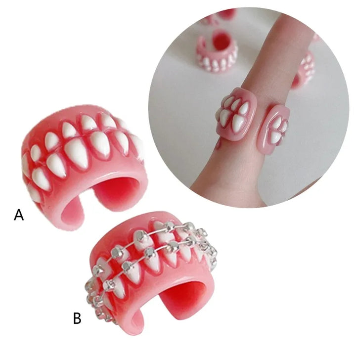 BowLift | Resin Creative Love Bite Teeth-Shaped Rings