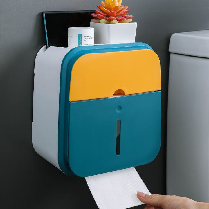 BowLift | Wall-Mounted Bathroom Organizer Tissue Box Holder