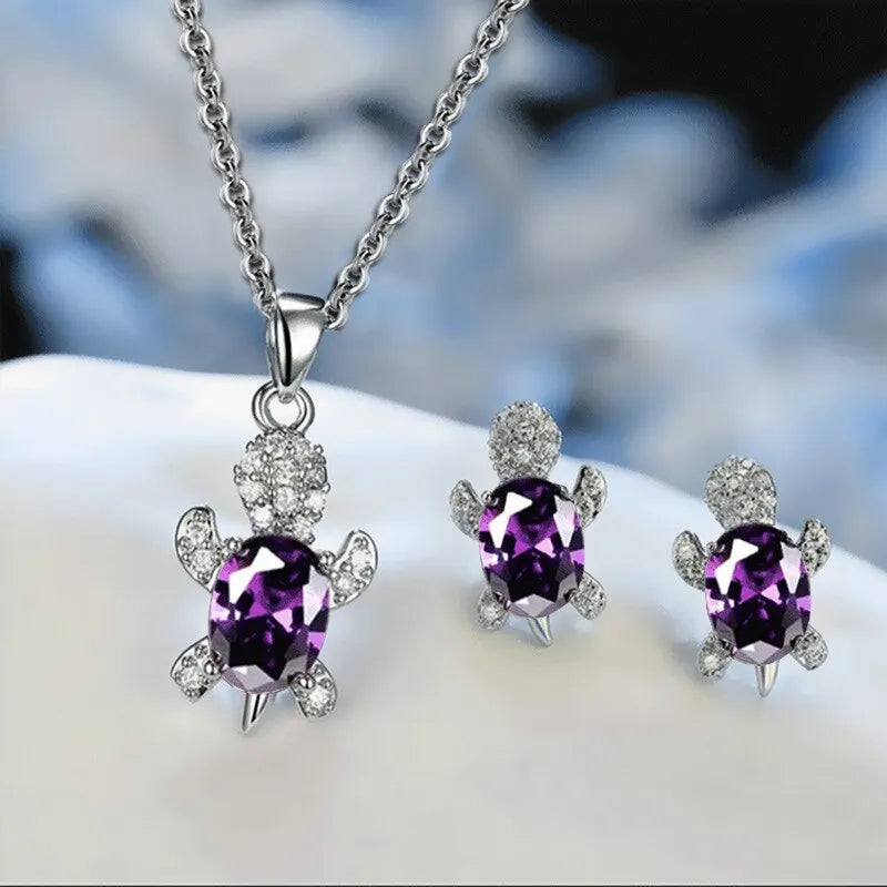 BowLift | Ocean Turtle Lucky Necklace Earring Set