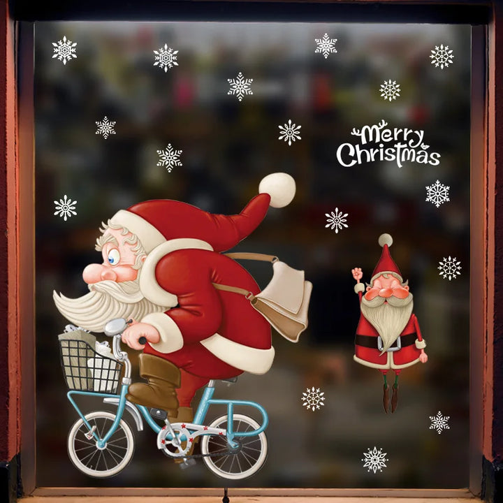 BowLift | LumiFrost | Christmas Window Stickers 2025 | Santa Claus & Christmas Tree | Removable Window Stickers for Glass & Walls | Festive Decor for Christmas & New Year
