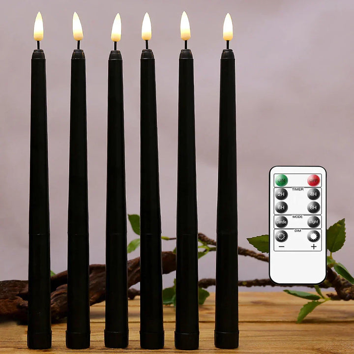 BowLift | Black LED tealights without flame with remote control for an unforgettable atmosphere