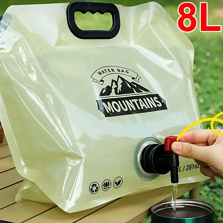 BowLift | HydraPakx Foldable Water Carry Bag 8 L | With Handle & Spout | For Camping, Hiking & Outdoor