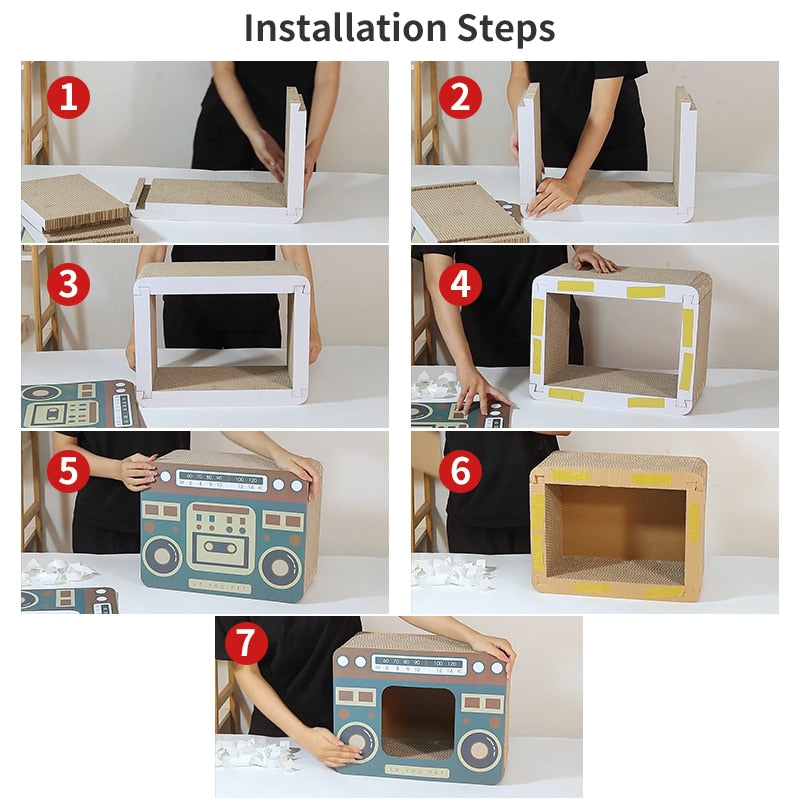 BowLift | DIY Vintage Cat Scratching Board Bed