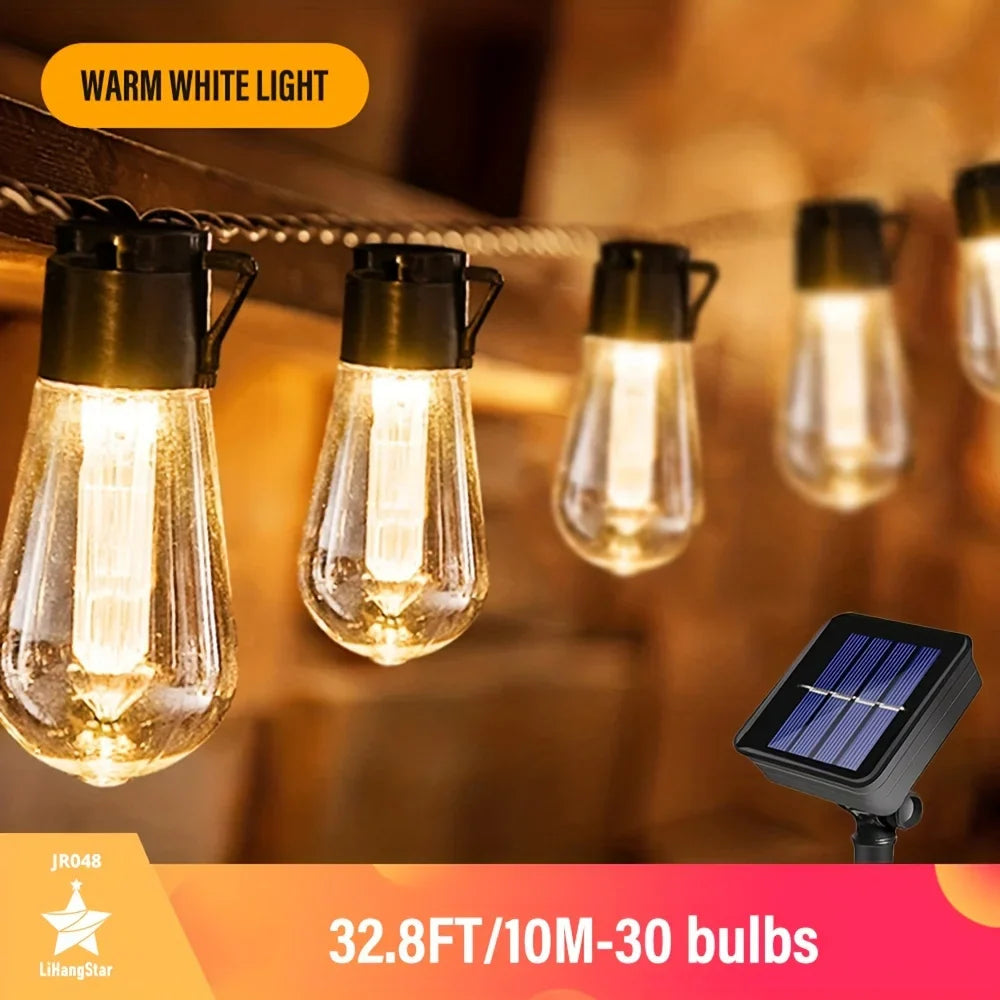 BowLift | LED Solar String Lights SolaLuma | Waterproof IP44 | For Garden, Terrace & Camping | Automatic Lighting