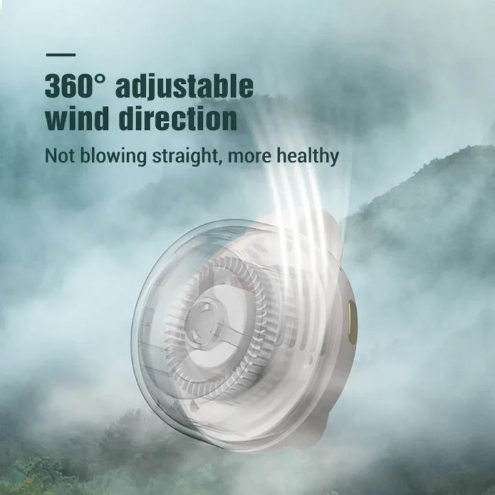 Whirlwind Leafless Fan – Portable USB Charging Mini Fan with Button Design, Silent for Home and Outdoor Travel | Bowlift