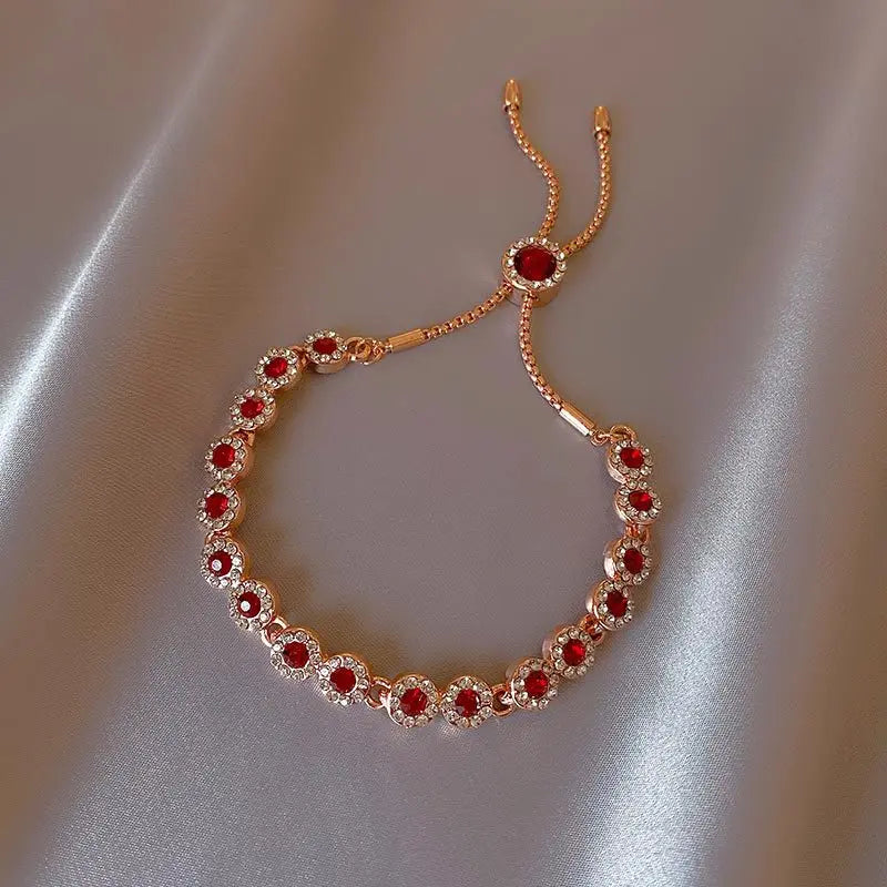 BowLift | Crimson Charm Rose Gold Adjustable Bracelet
