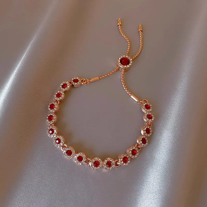 BowLift | Crimson Charm Rose Gold Adjustable Bracelet