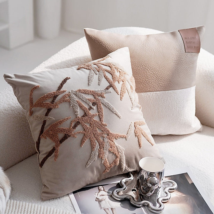 Embroidered Orchid Pillowcase